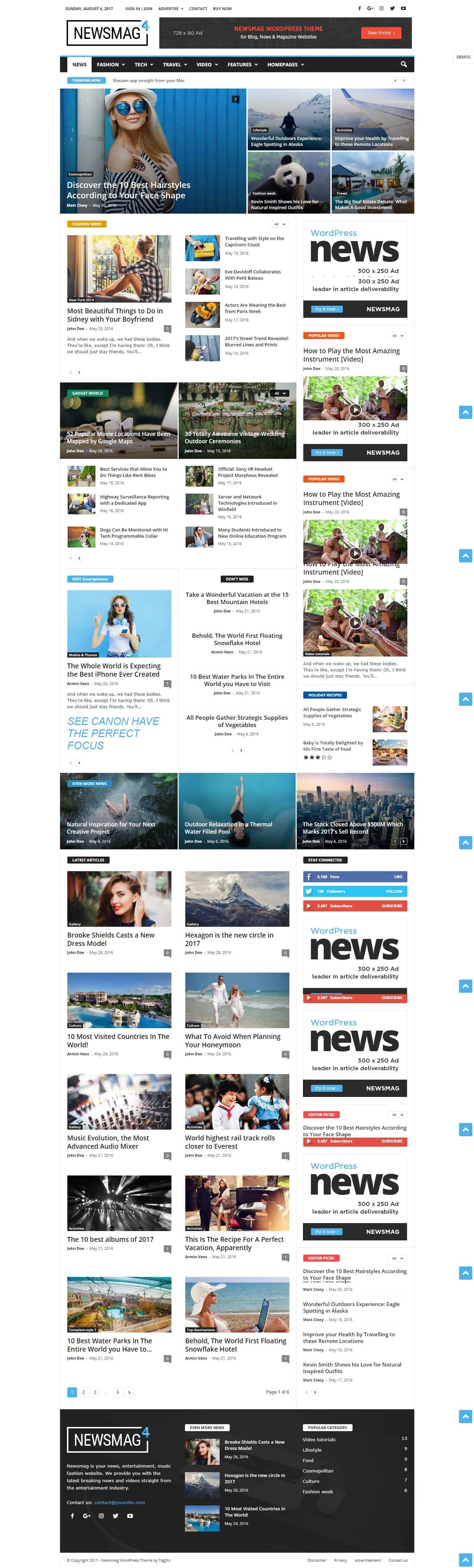 Newsmag best theme for blogger premium WordPress theme themeforest 